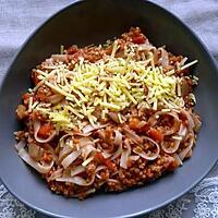 recette Pâtes Bolognaise sans viande