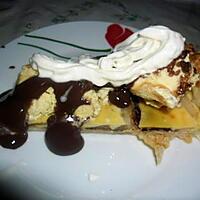 recette TARTE POIRE NUTELLA NAGE DE GLACE