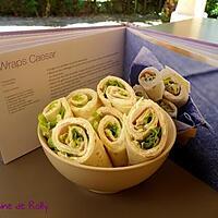 recette Wraps Caesar poulet et parmesan