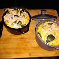 recette COCOTTES DE GRATIN DE COURGETTES