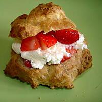 recette Mini choux à la chantilly et aux fraises