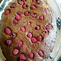 recette Brownie choco framboises