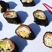 recette Sushi au saumon et avocat citroné