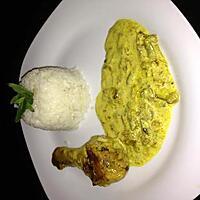 recette Poulet au curry avec de riz
