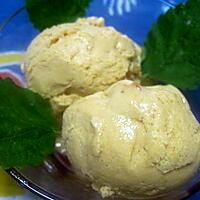 recette Recette.Glace aux pêches- abricots, lait concentré. de la tite moi.