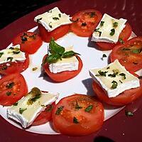 recette Salade de tomates au chévre et au basilic