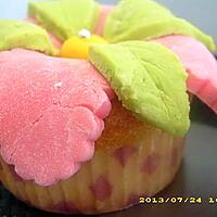 recette cupcakes au nutella et pâte à sucre (fleur)