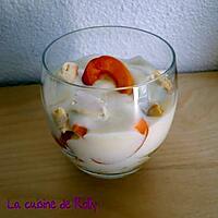 recette Verrine légère abricot, nougat, fromage blanc et cruesli