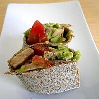 recette Wraps poulet, avocat, tomate