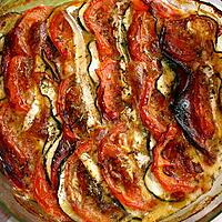 recette Tian de courgettes,tomates ,chorizo et camembert