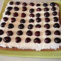 recette tarte génoise aux cerises fraiches