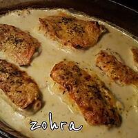 recette escalope de poulet avec tranche de blanc de poulet a la creme gratiné au four