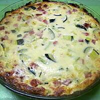 recette Quiche sans pâte aux courgettes. recette  de la tite moi.