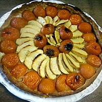 recette Tarte aux pommes et aux abricots nature.