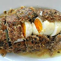 recette POLPETTONE GORGONZOLA   ET OEUFS DURS