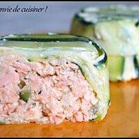 recette Petites charlottes de courgettes au saumon