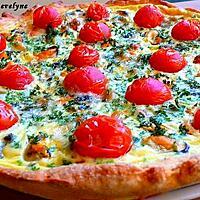 recette Quiche aux tomates cerise et moules au roquefort