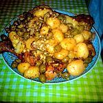 recette Tajine poulet olive-amandes grillés