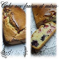 recette Cake aux fraises et mûres