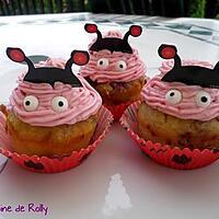 recette Cupcakes coccinelle framboise et chocolat blanc