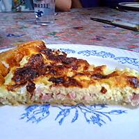 recette Quiche lardons / chèvre/ emmental