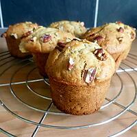 recette Muffins aux noix de pécan et au chocolat blanc