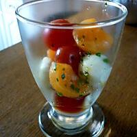 recette Salade tomate/mozza/melon