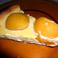 recette TARTE AUX PECHES CREME FROMAGE BLANC (pour diabétiques également)