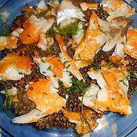 recette Salade tiede de lentilles au haddock