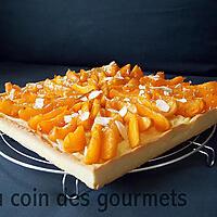 recette Tarte à la crème/Abricots au miel-romarin