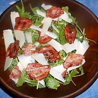 recette Salade de roquette pancetta,parmesan