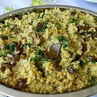 recette RISOTTO  SAFRAN ET CHAMPIGNONS SECS