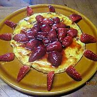 recette Omelette sucrée aux fraises.