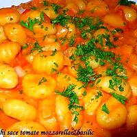 recette Gnocchi à la sauce tomates et mozzarella