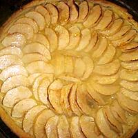 recette tarte aux pommes et crème d'amandes.