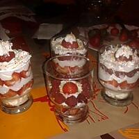 recette Verrine fraise, framboise et chantilly