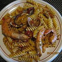 recette Fusilli aux fruits  de mer