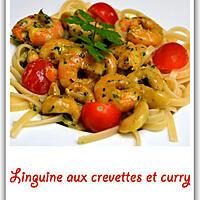 recette Linguine aux crevettes et curry