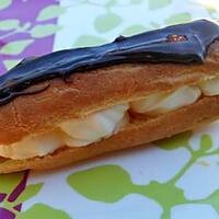 recette Eclairs à la créme chantilly et son glaçage au nutella