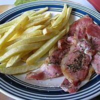 recette Bacon aux herbes et frites maison