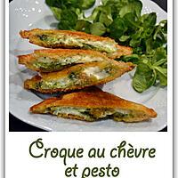 recette Croque au chèvre et pesto