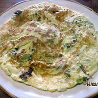 recette Omelette au blanc de poireaux