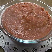 recette compote de pommes et fraises sucré au miel.