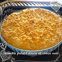 recette tarte patate douce et pepite de chocolat facon crumble