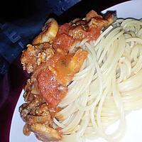 recette Spaghettis sauce à la bolognaise aux petit légumes