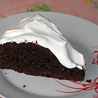 recette Gâteau au chocolat, framboise et à la crème