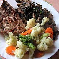 recette Tranches d'agneaux aux légumes