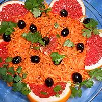 recette Carottes rapées au pamplemousse rose