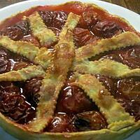 recette Tarte aux prunes rouges. nature.