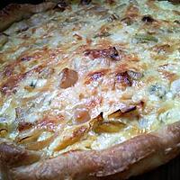 recette Quiche aux poireaux et roquefort